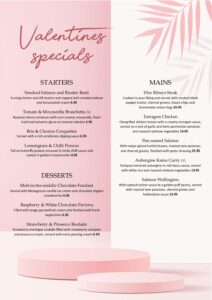Valentines menu 2023 pdf