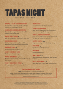 LT tapas menu Autumn 2023