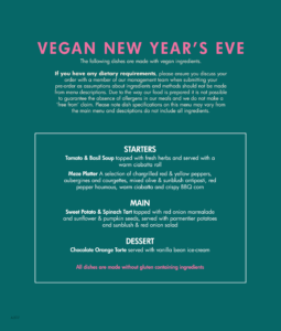 Lime Tree NYE Vegan