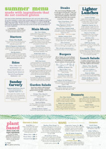 LT GF VG menu Summer 2025